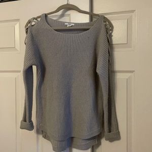 Cold shoulder sweater